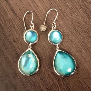 New! Ippolita blue green snowman earrings